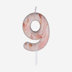 Свеча декоративная Цифра "9" "Мрамор" 7695901